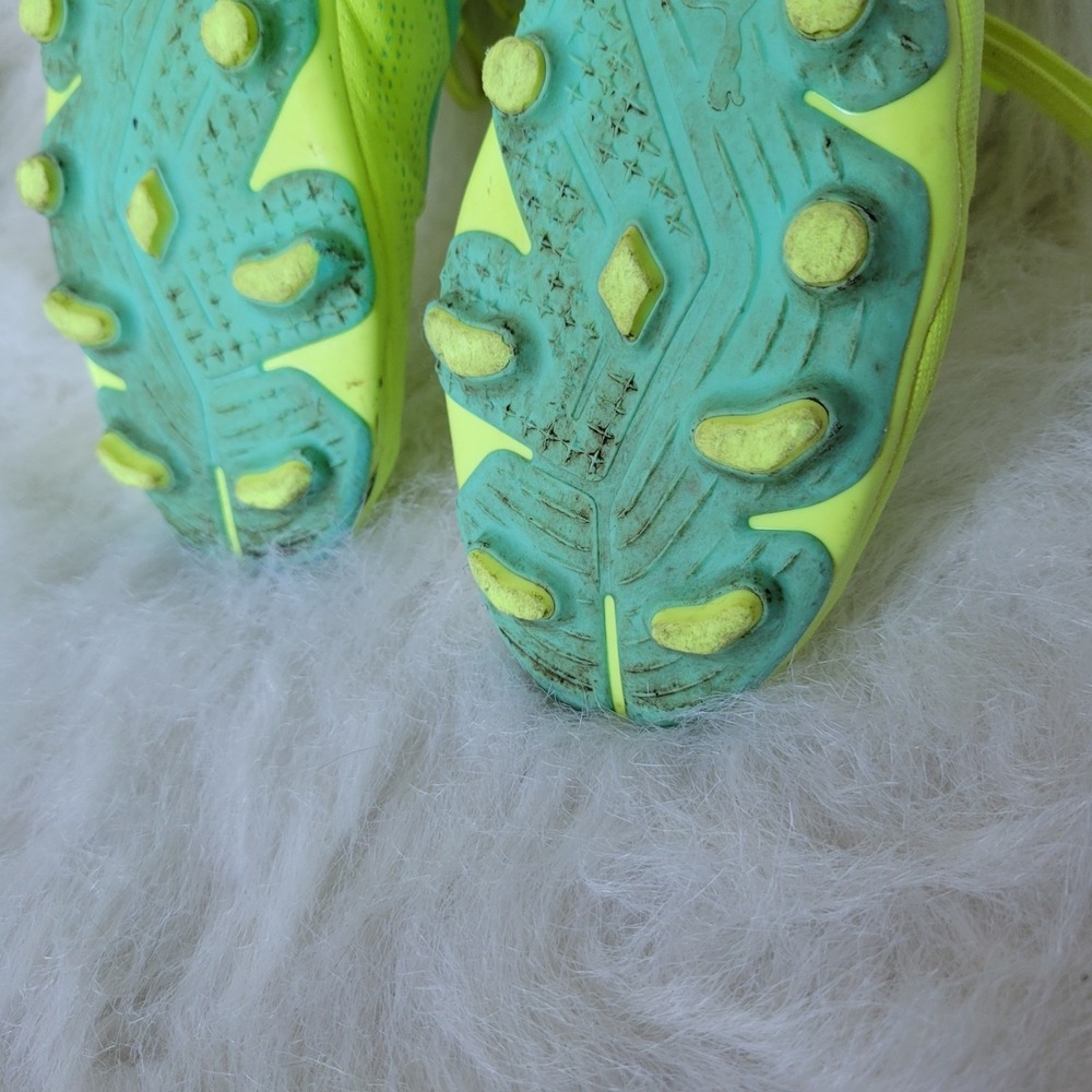 Puma Future Play FG/AG 107187-03 Mens 5 Yellow Teal Football Boot Soccer Cleats - Picture 12 of 14